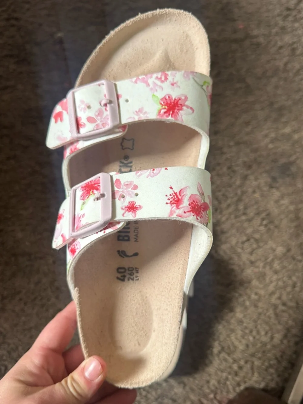 Birkenstock Pink Floral Sandals - Picture 3 of 3
